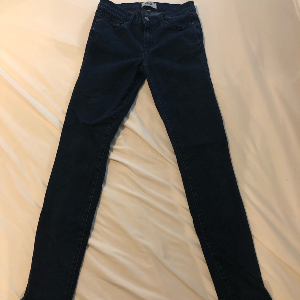 Paige dark wash skinny jeans